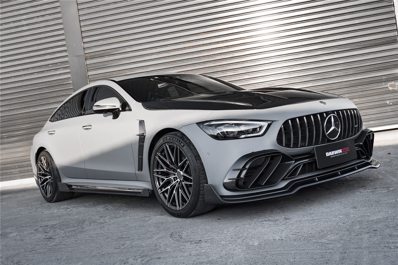 2019 - 2024 Mercedes Benz AMG GT50 GT53 GT43 4Door Coupe X290 IMP Performance Carbon Fiber Front Bumper Lip Splitter