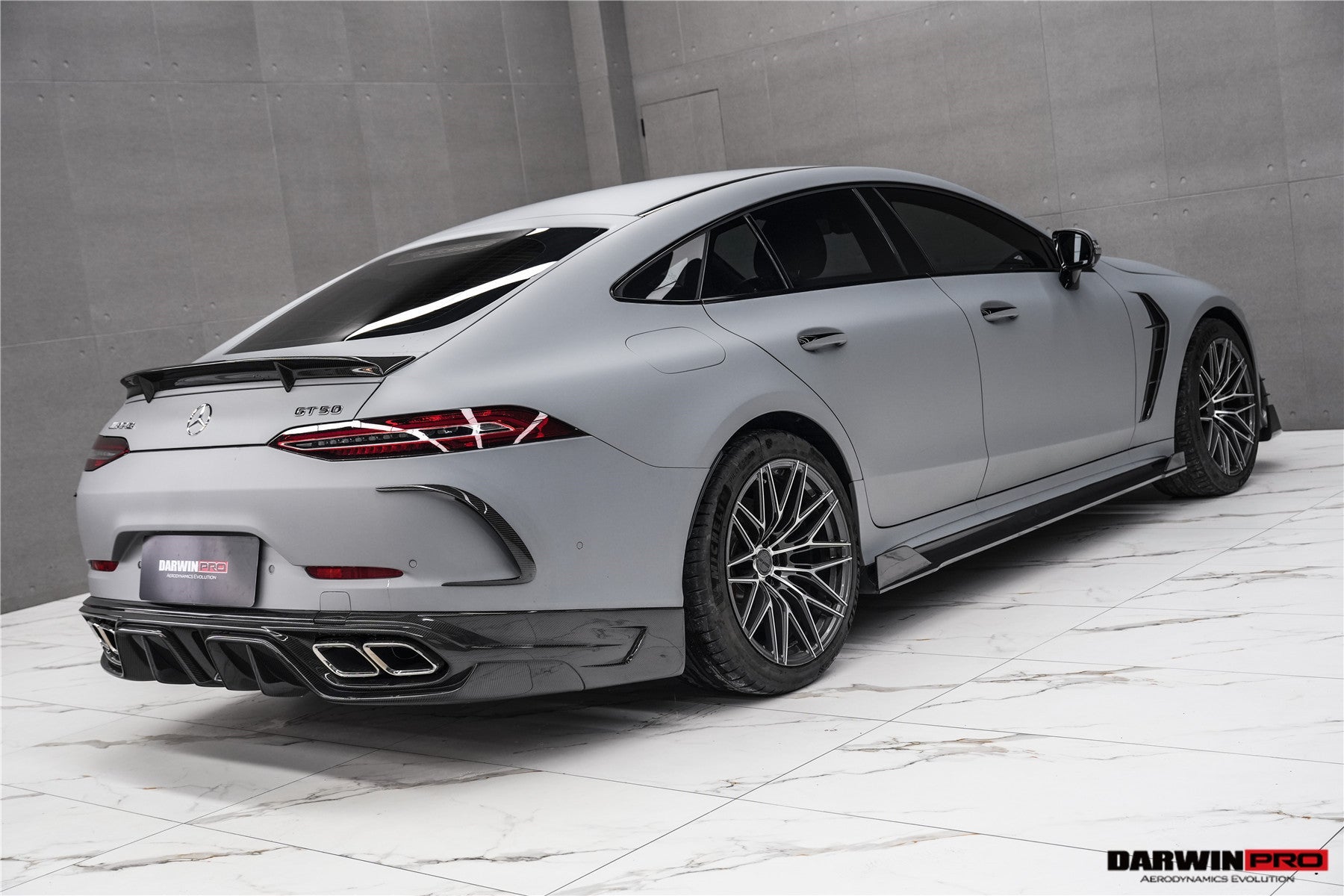 2019 - 2024 Mercedes Benz AMG GT50 GT53 GT43 4Door Coupe X290 IMP Performance Rear Diffuser With Exhaust tips