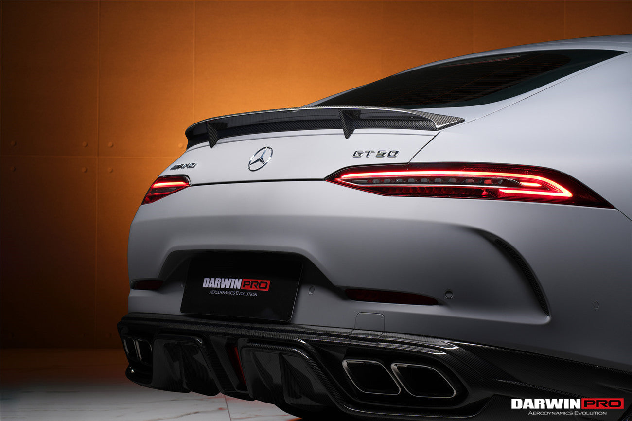 2019 - 2024 Mercedes Benz AMG GT50 GT53 GT43 4Door Coupe X290 IMP Performance Rear Diffuser With Reflector Panels & Exhaust tips