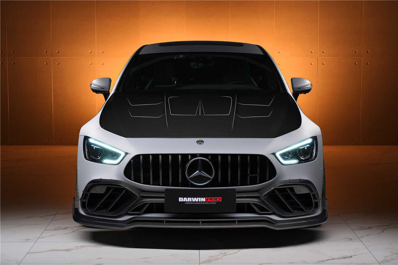 2019 - 2024 Mercedes Benz AMG GT50 GT53 GT43 4Door Coupe X290 IMP Performance Carbon Fiber Front Bumper Lip Splitter