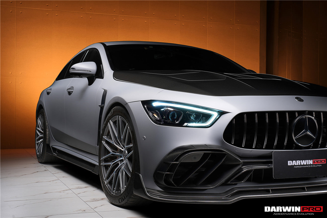 2019 - 2024 Mercedes Benz AMG GT50 GT53 GT43 4Door Coupe X290 IMP Performance Carbon Fiber Front Bumper Lip Splitter