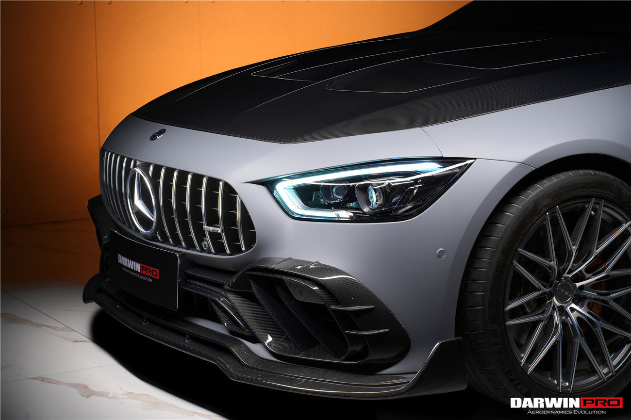 2019 - 2024 Mercedes Benz AMG GT50 GT53 GT43 4Door Coupe X290 IMP Performance Carbon Fiber Front Bumper Lip Splitter