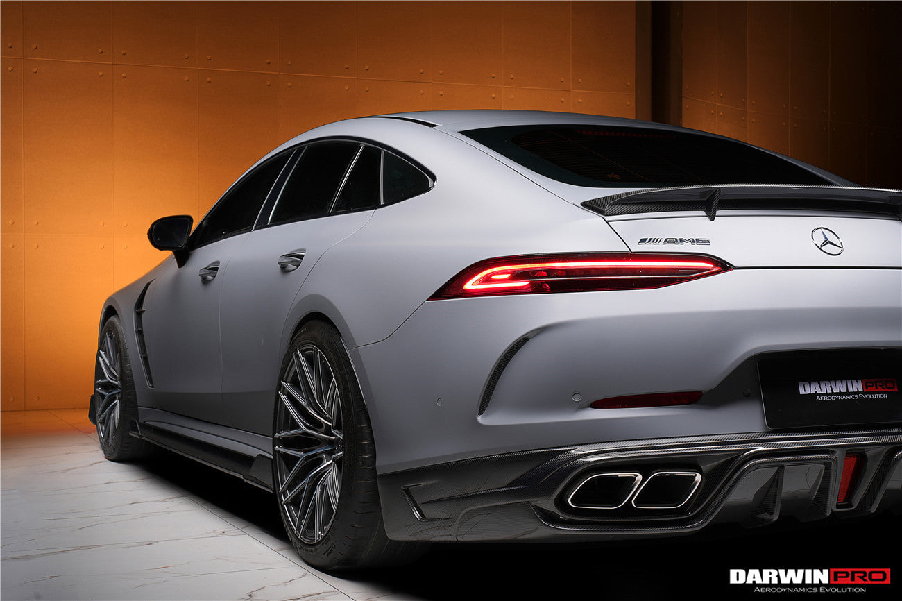 2019 - 2024 Mercedes Benz AMG GT50 GT53 GT43 4Door Coupe X290 IMP Performance Rear Diffuser With Reflector Panels & Exhaust tips