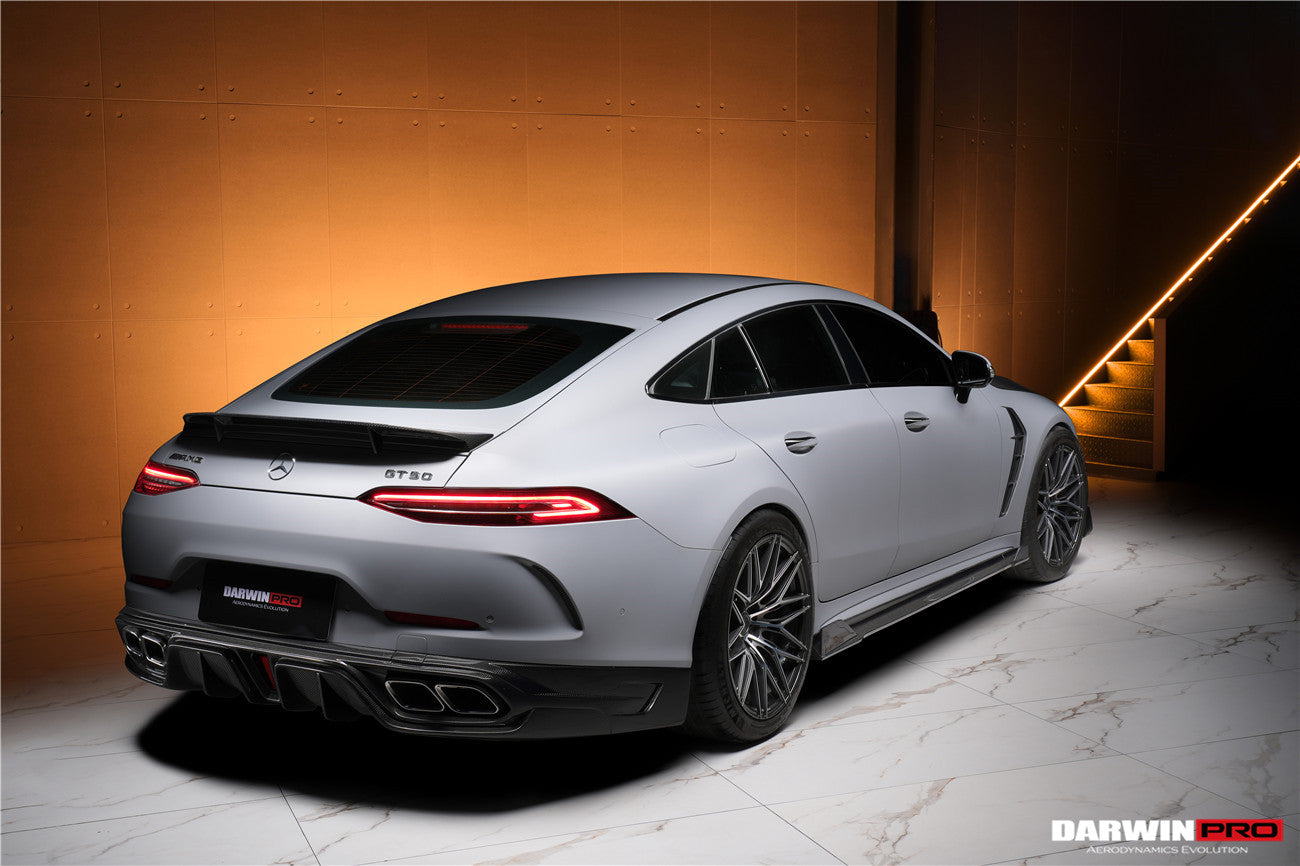 2019 - 2024 Mercedes Benz AMG GT50 GT53 GT43 4Door Coupe X290 IMP Performance Rear Diffuser With Reflector Panels & Exhaust tips