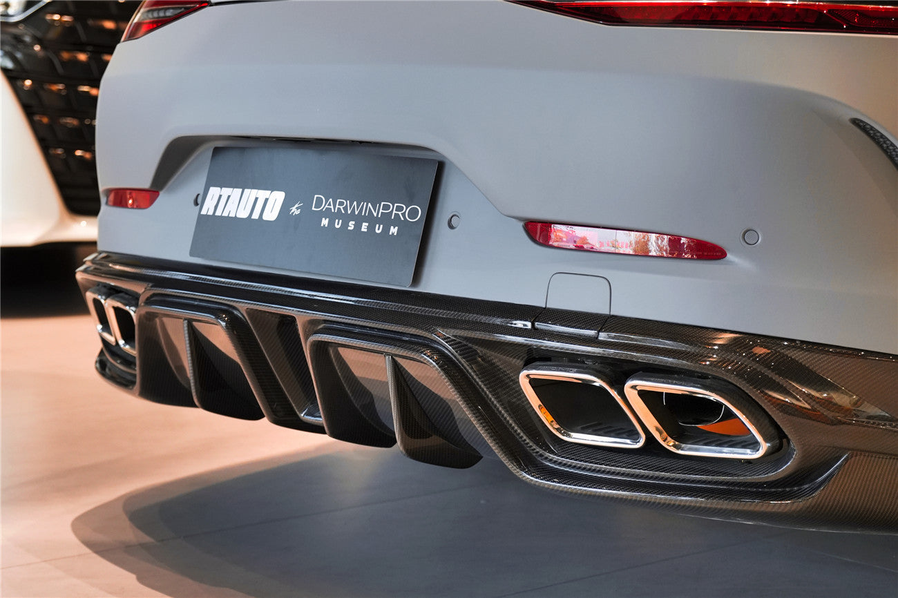 2019 - 2024 Mercedes Benz AMG GT50 GT53 GT43 4Door Coupe X290 IMP Performance Rear Diffuser With Exhaust tips