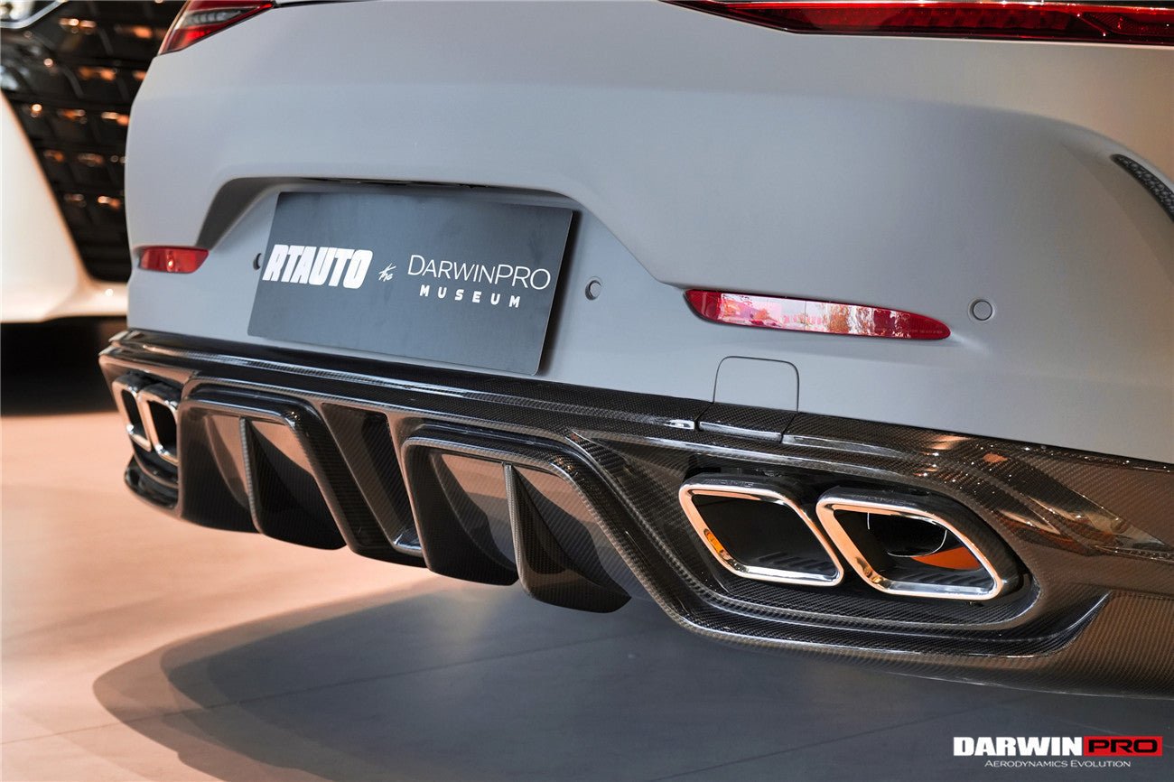 Mercedes Benz AMG GT 4Door Rear Diffuser with Reflector Panel Exahust Tips (2019–2024)