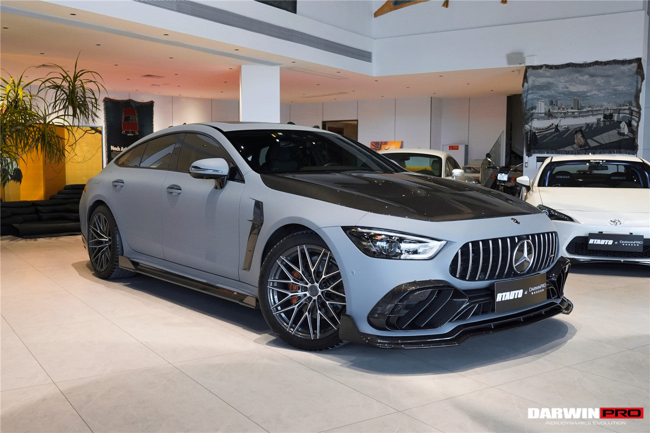 2019 - 2024 Mercedes Benz AMG GT50 GT53 GT43 4Door Coupe X290 IMP Performance Carbon Fiber Front Bumper Lip Splitter