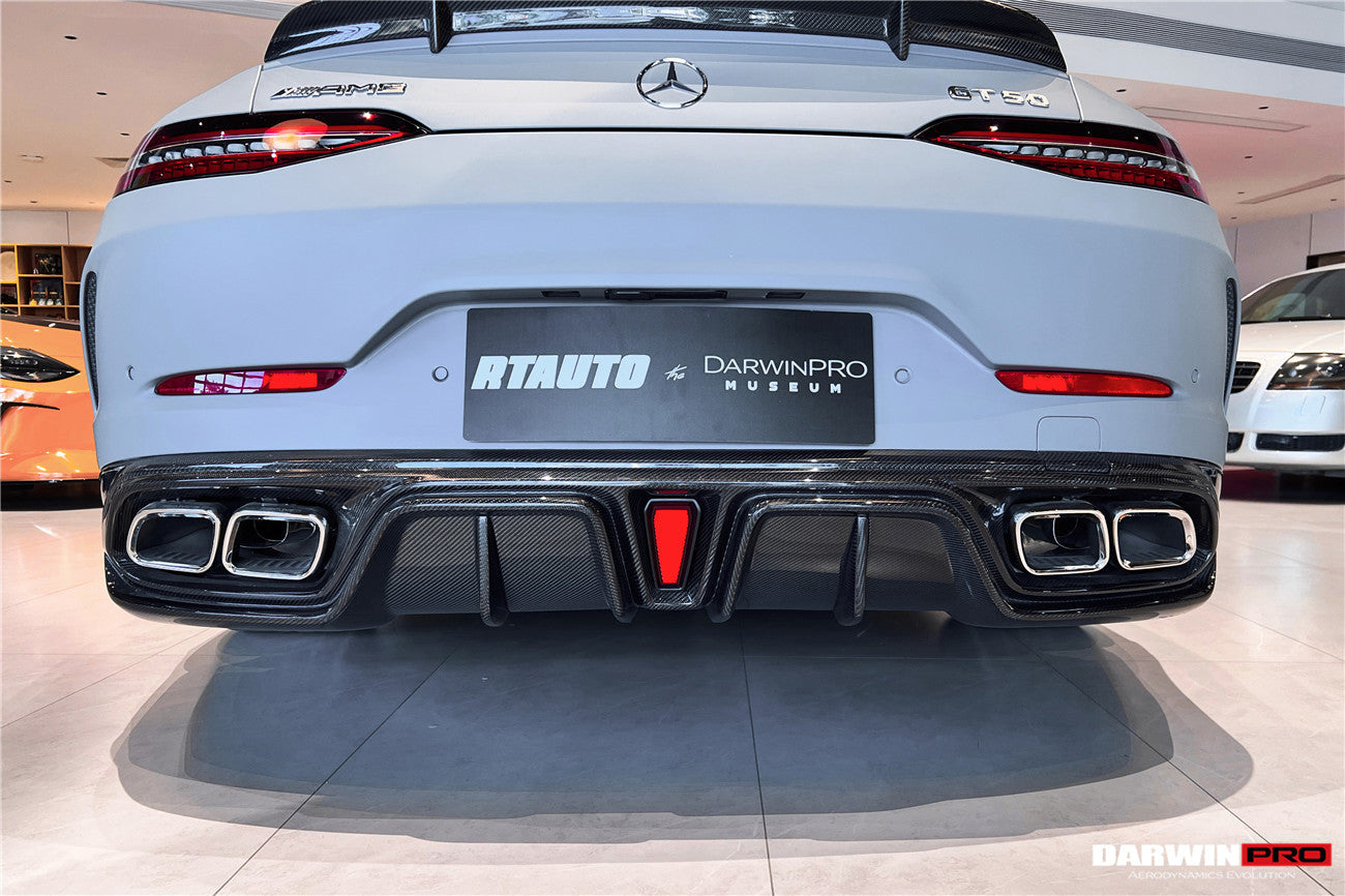 2019 - 2024 Mercedes Benz AMG GT50 GT53 GT43 4Door Coupe X290 IMP Performance Rear Diffuser With Reflector Panels & Exhaust tips