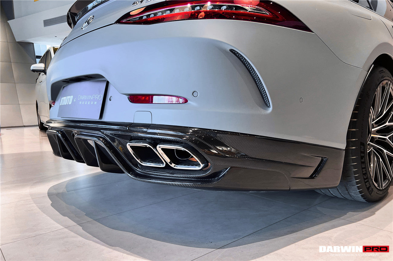 2019 - 2024 Mercedes Benz AMG GT50 GT53 GT43 4Door Coupe X290 IMP Performance Rear Diffuser With Exhaust tips