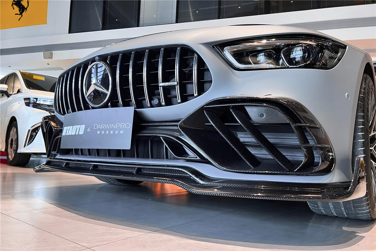 2019 - 2024 Mercedes Benz AMG GT50 GT53 GT43 4Door Coupe X290 IMP Performance Carbon Fiber Front Bumper Lip Splitter