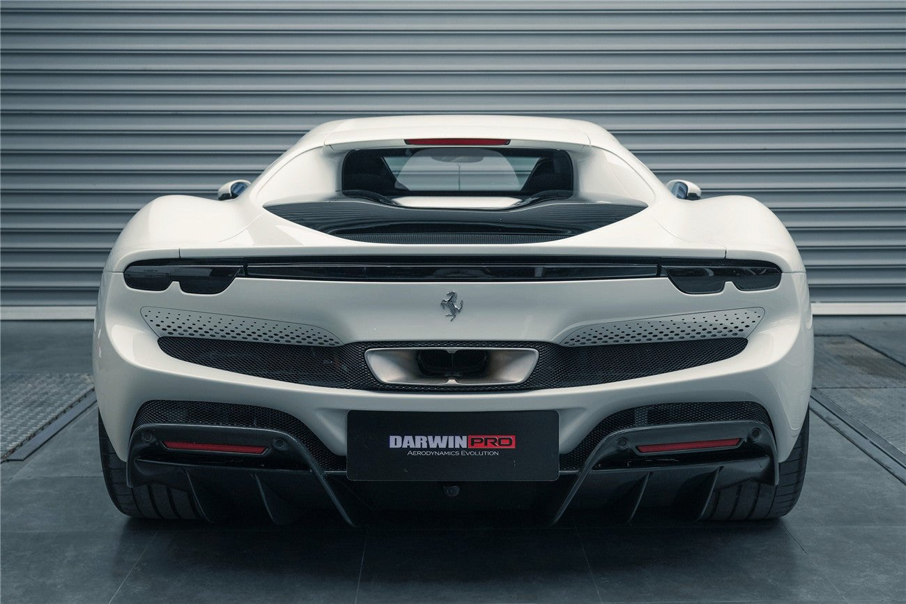 2022 - 2025 Ferrari 296 GTB (Type F171) OE Style Carbon Fiber Rear Bumper w/ Diffuser