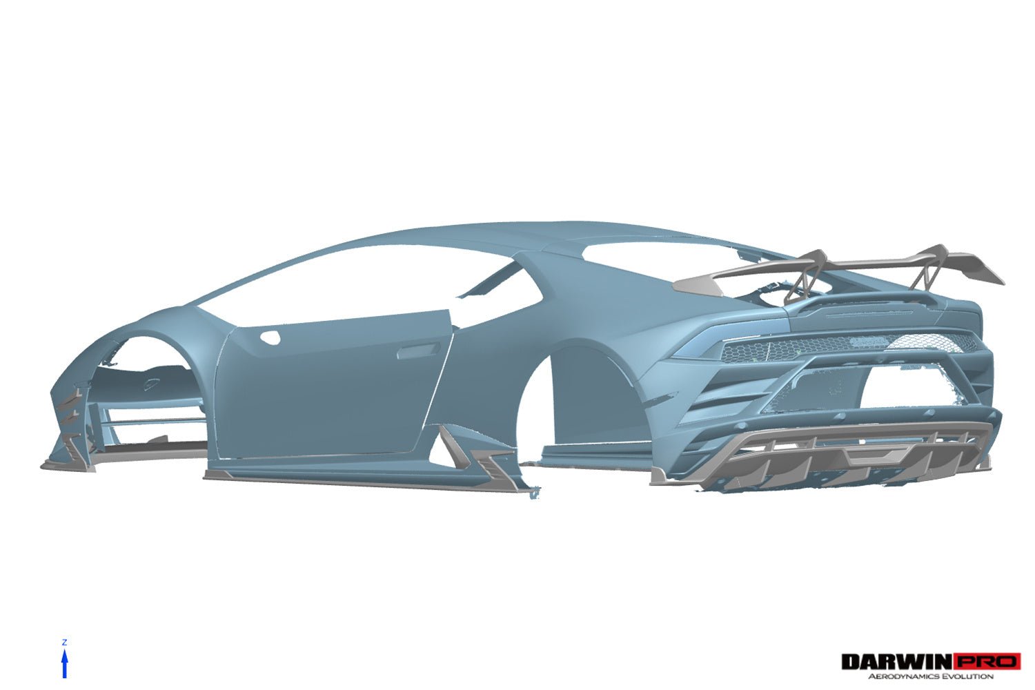 2019 - 2025 Lamborghini Huracan EVO AD Style Dry Carbon Wing