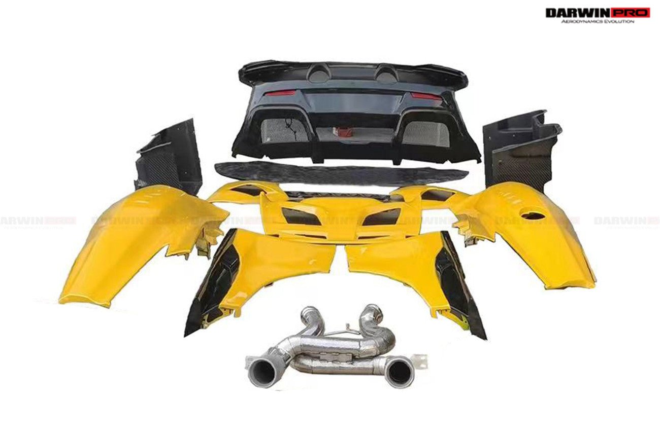 2011 - 2017 McLaren 650S 625C MP4 12C  675LT Style Dry Carbon Fiber Rear Body Kit