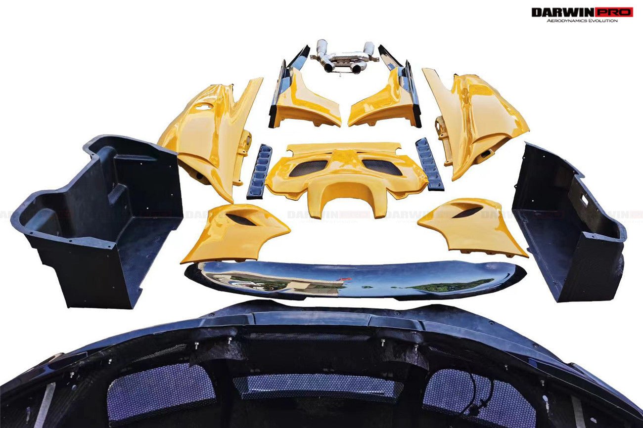 2011 - 2017 McLaren 650S 625C MP4 12C  675LT Style Dry Carbon Fiber Rear Body Kit