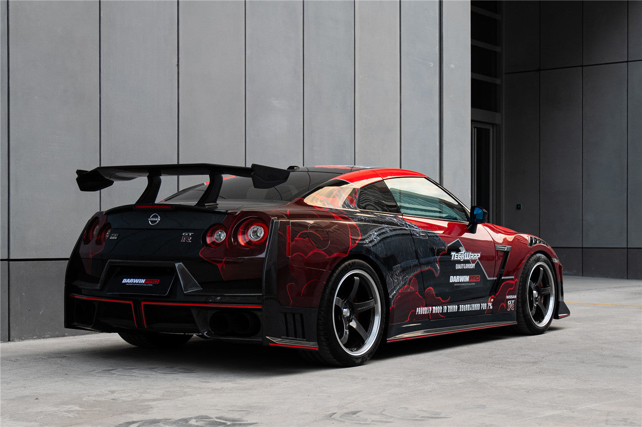2008 - 2024 Nissan GTR R35 CBA/DBA/EBA 2024-Nismo Style Part Carbon Fiber Rear Bumper With Black Light