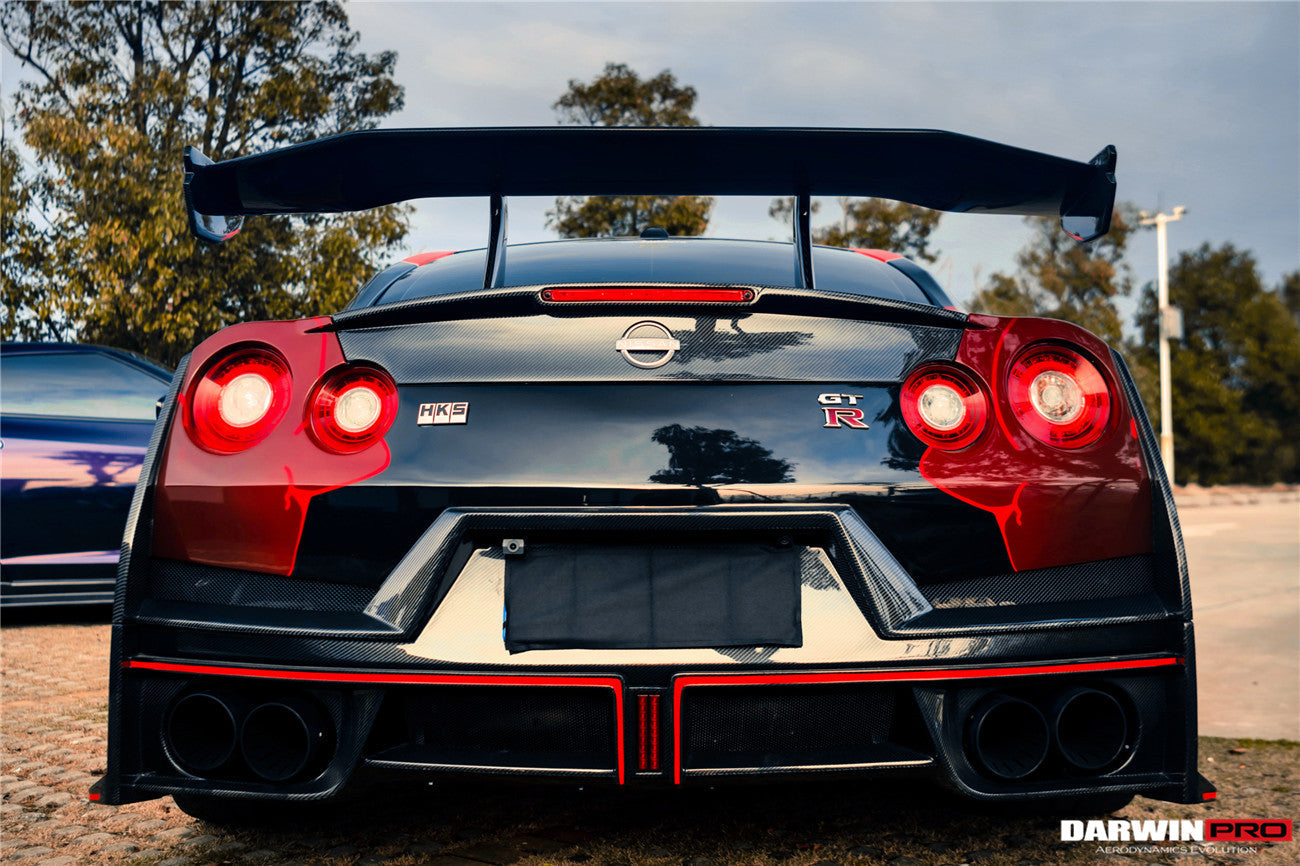 2008 - 2024 Nissan GTR R35 CBA/DBA/EBA 2024-Nismo Style Part Carbon Fiber Rear Bumper With Black Light