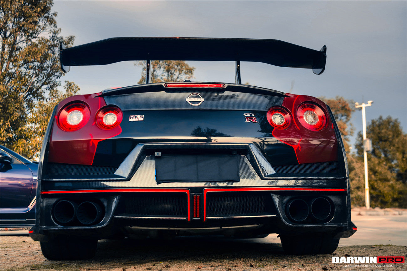 2008 - 2024 Nissan GTR R35 CBA/DBA/EBA 2024-Nismo Style Part Carbon Fiber Rear Bumper With Black Light