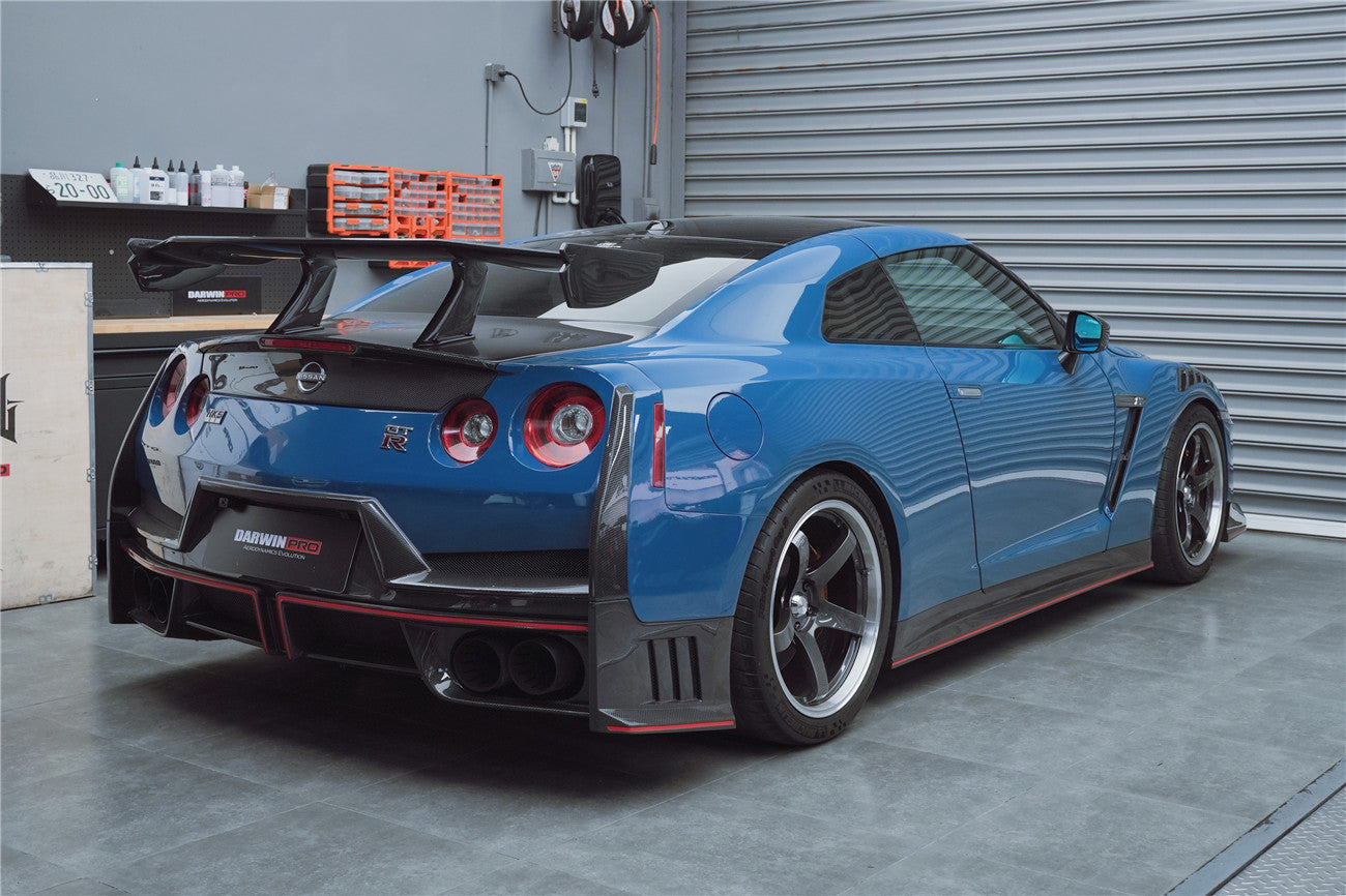 2008 - 2024 Nissan GTR R35 CBA/DBA/EBA 2024-Nismo Style Part Carbon Fiber Rear Bumper With Black Light