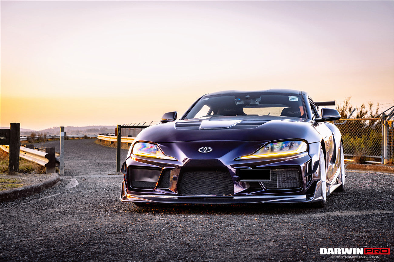 2019 - 2025 Toyota GR Supra (J29 & DB) A90 A91 BKSSII Style Partial Carbon Fiber Front Bumper