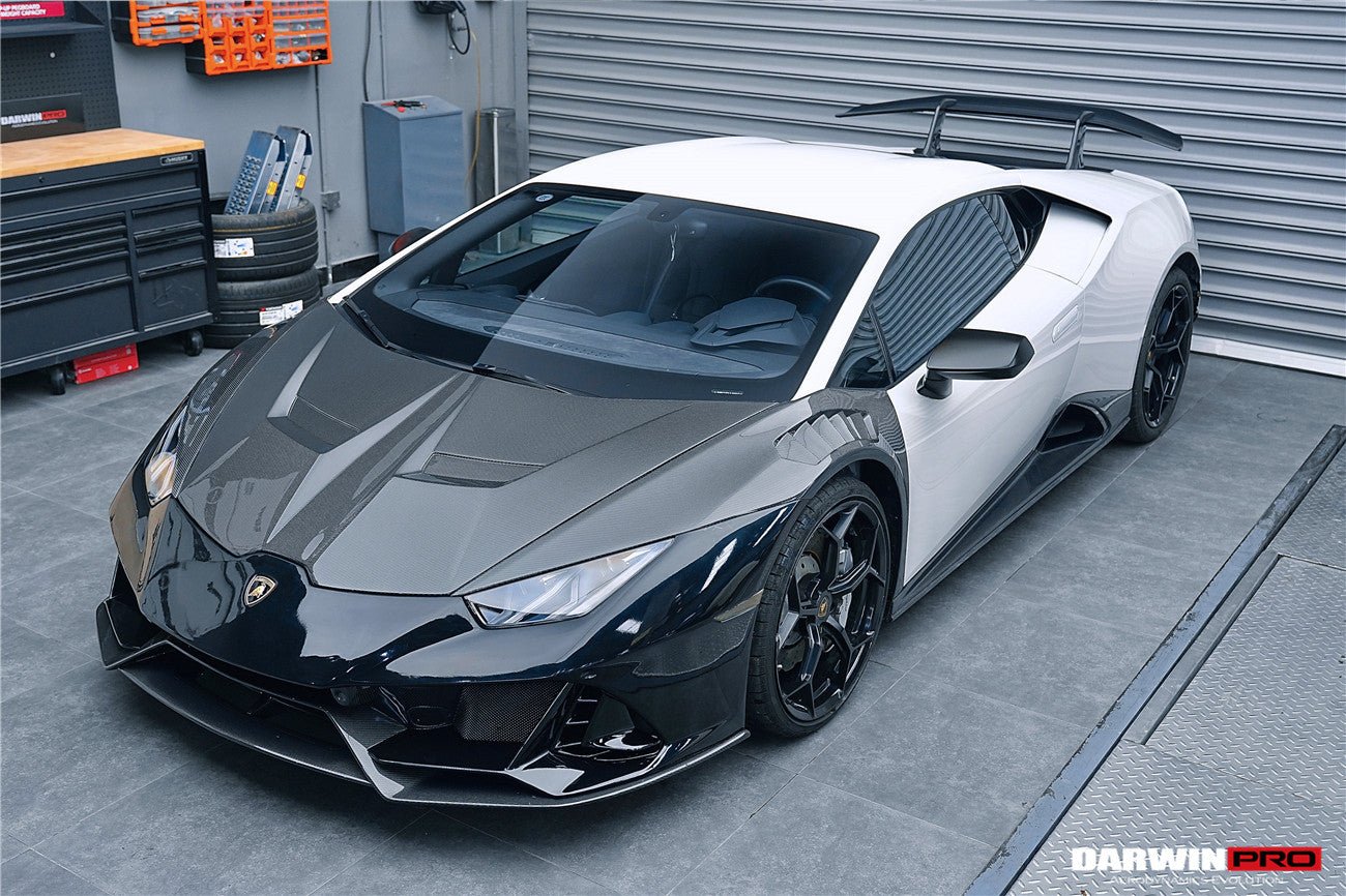 2015 - 2025 Lamborghini Huracan LP610 & LP580 & EVO & Tecnica EVO-4WD Style Partial Carbon Front Bumper