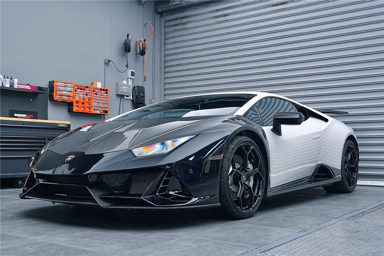 2015 - 2025 Lamborghini Huracan LP610 & LP580 & EVO & Tecnica EVO-4WD Style Partial Carbon Front Bumper