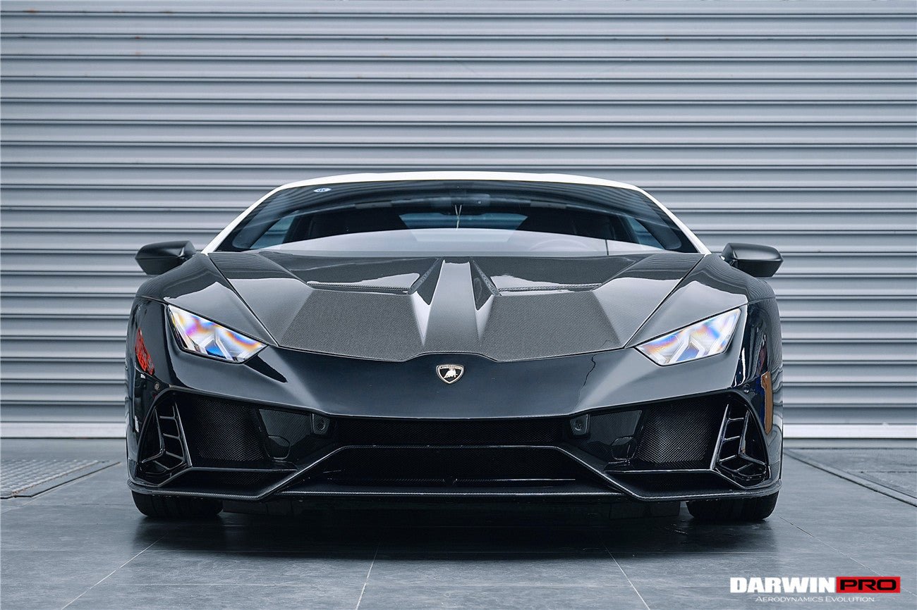 2015 - 2025 Lamborghini Huracan LP610 & LP580 & EVO & Tecnica EVO-4WD Style Partial Carbon Front Bumper
