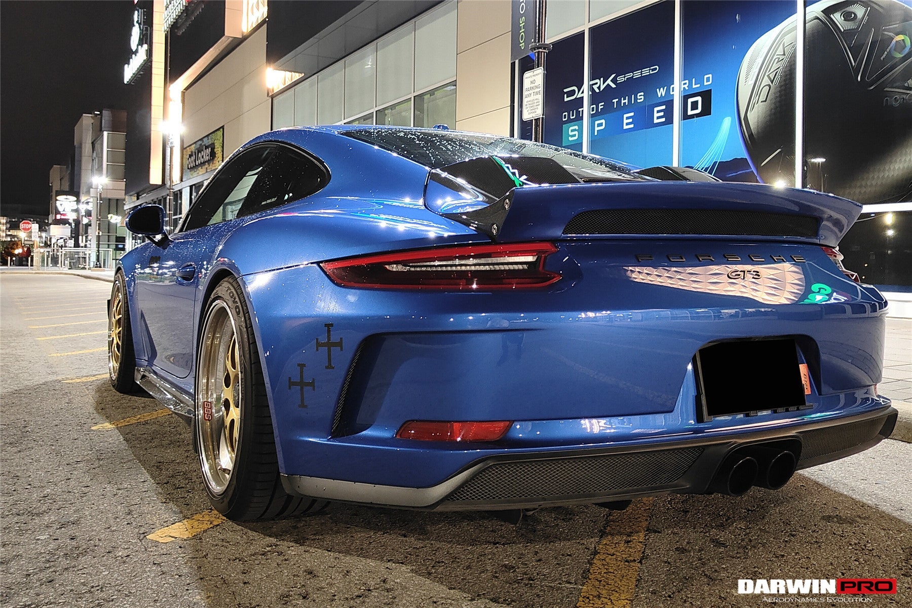 2017 - 2019 Porsche 911 991.2 GT3 Only GT2RS Style Ducktail Spoiler with LED Light