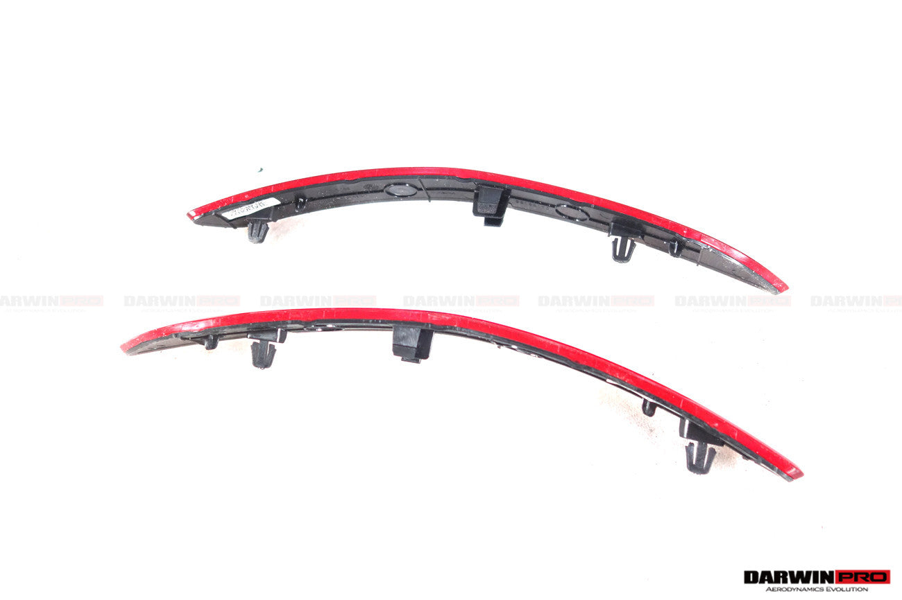 2019 - 2024 Porsche 911 992 Carrera & S & 4 & 4S & Targa & Cabriolet GT3 Style Rear Bumper Red Reflector Panels 