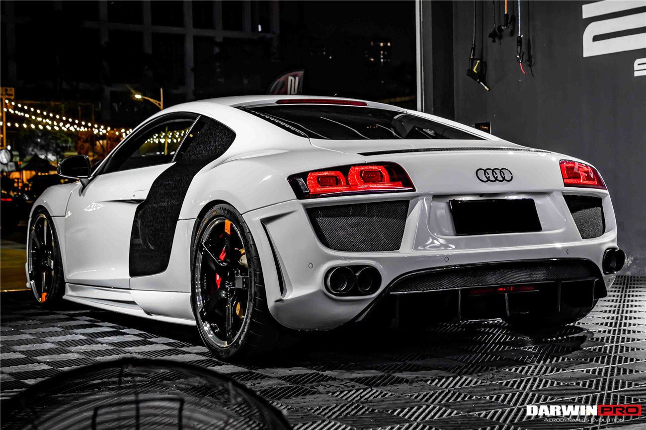 2006-2015 Audi R8 Coupe and Spyder DPGT Style Rear Bumper With Exhaust Tips - DarwinPRO Aerodynamics