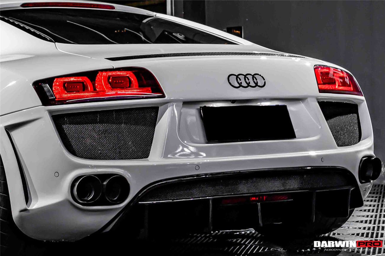 2006-2015 Audi R8 Coupe and Spyder DPGT Style Rear Bumper With Exhaust Tips - DarwinPRO Aerodynamics