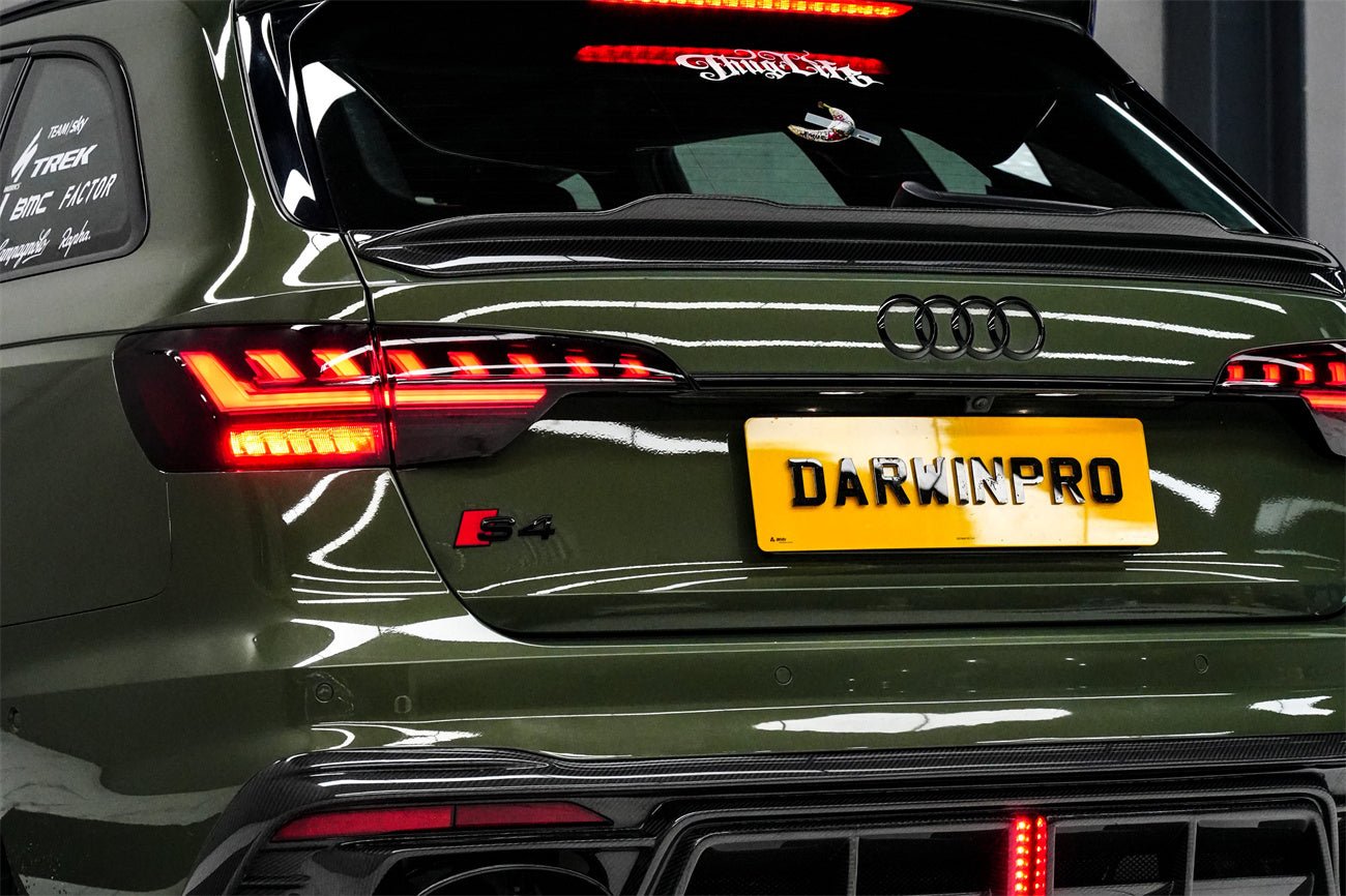 Audi S4 Avant B9 B9.5 BKSS Style Carbon Fiber Trunk Spoiler 2017-2025