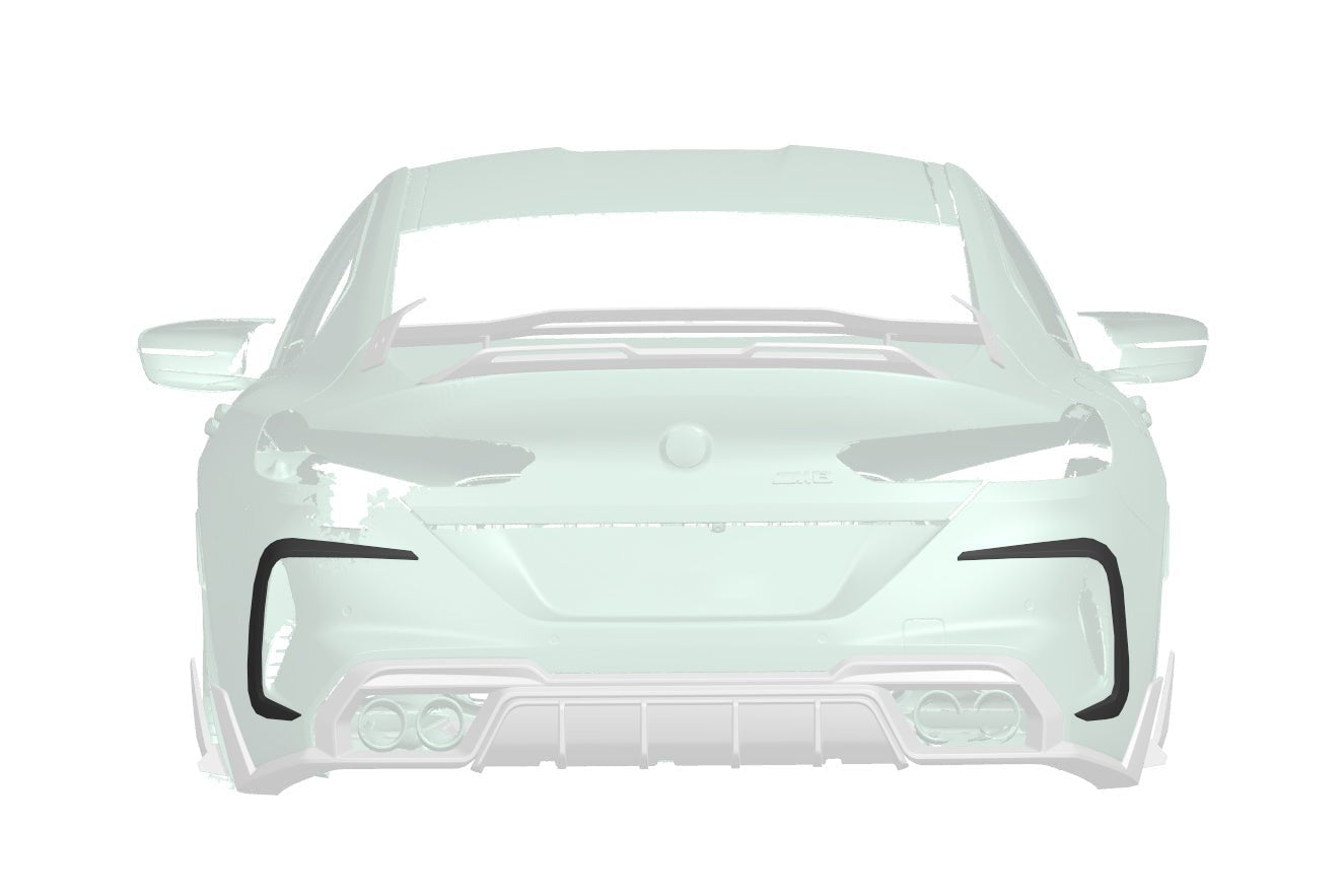 BMW M8 F93 AD Style Autoclave Carbon Fiber Rear Bumper Side Vent Trims 2019-2025