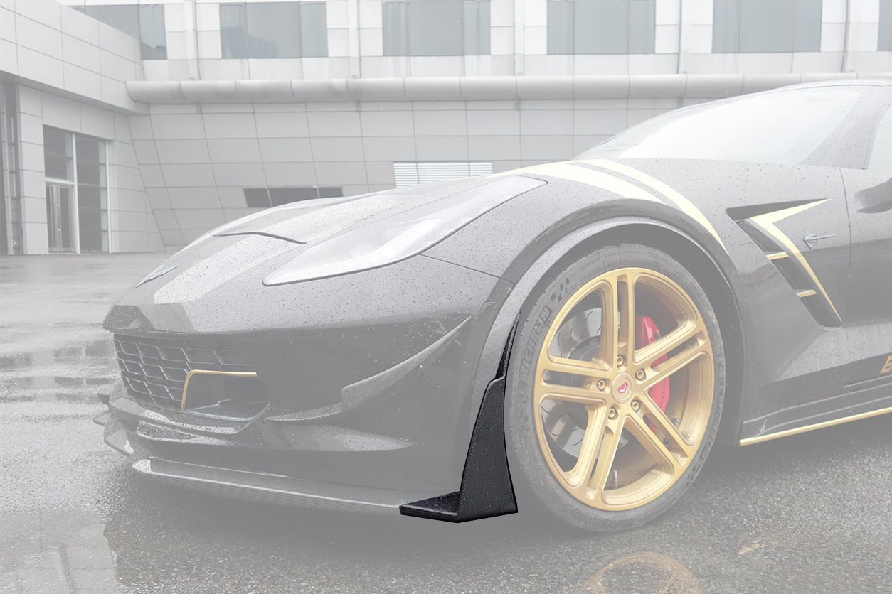 Chevrolet Corvette C7 Z51 Z06 Grand Sport Carbon Fiber Front Lip Winglets 2013-2019