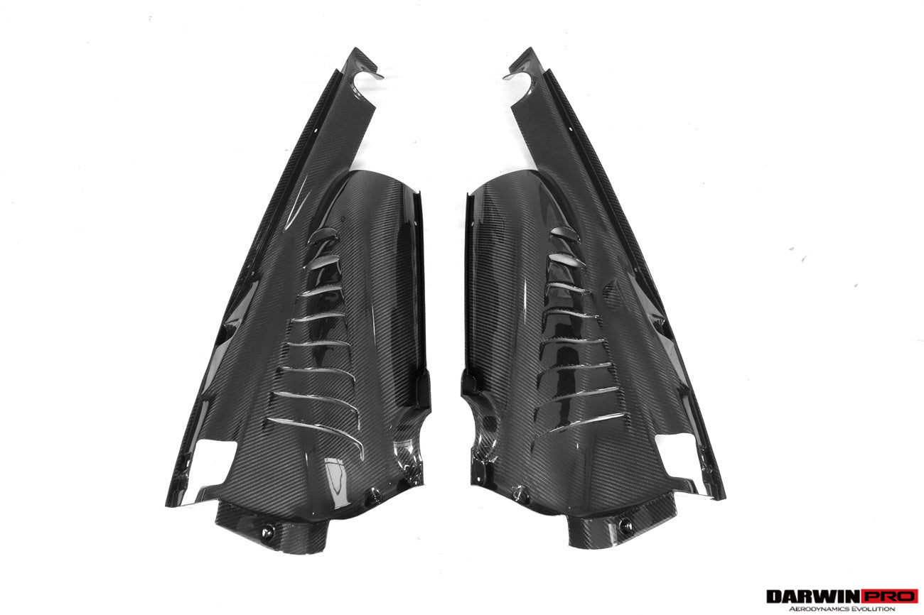 2015 - 2022 Ferrari 488 GTB & Pista & F8 Dry Carbon Fiber Engine Bay Panels With Heat Protection