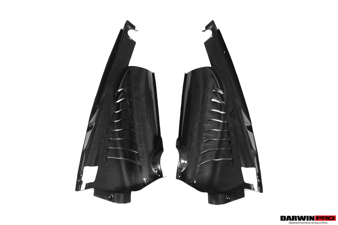 2015 - 2022 Ferrari 488 GTB & Pista & F8 Dry Carbon Fiber Engine Bay Panels With Heat Protection