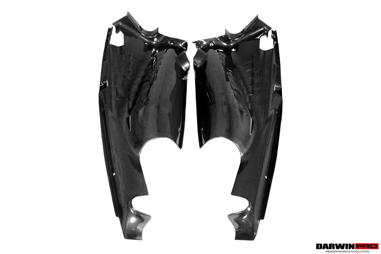 2015 - 2022 Ferrari 488 GTB & Pista & F8 Dry Carbon Fiber Engine Bay Panels With Heat Protection