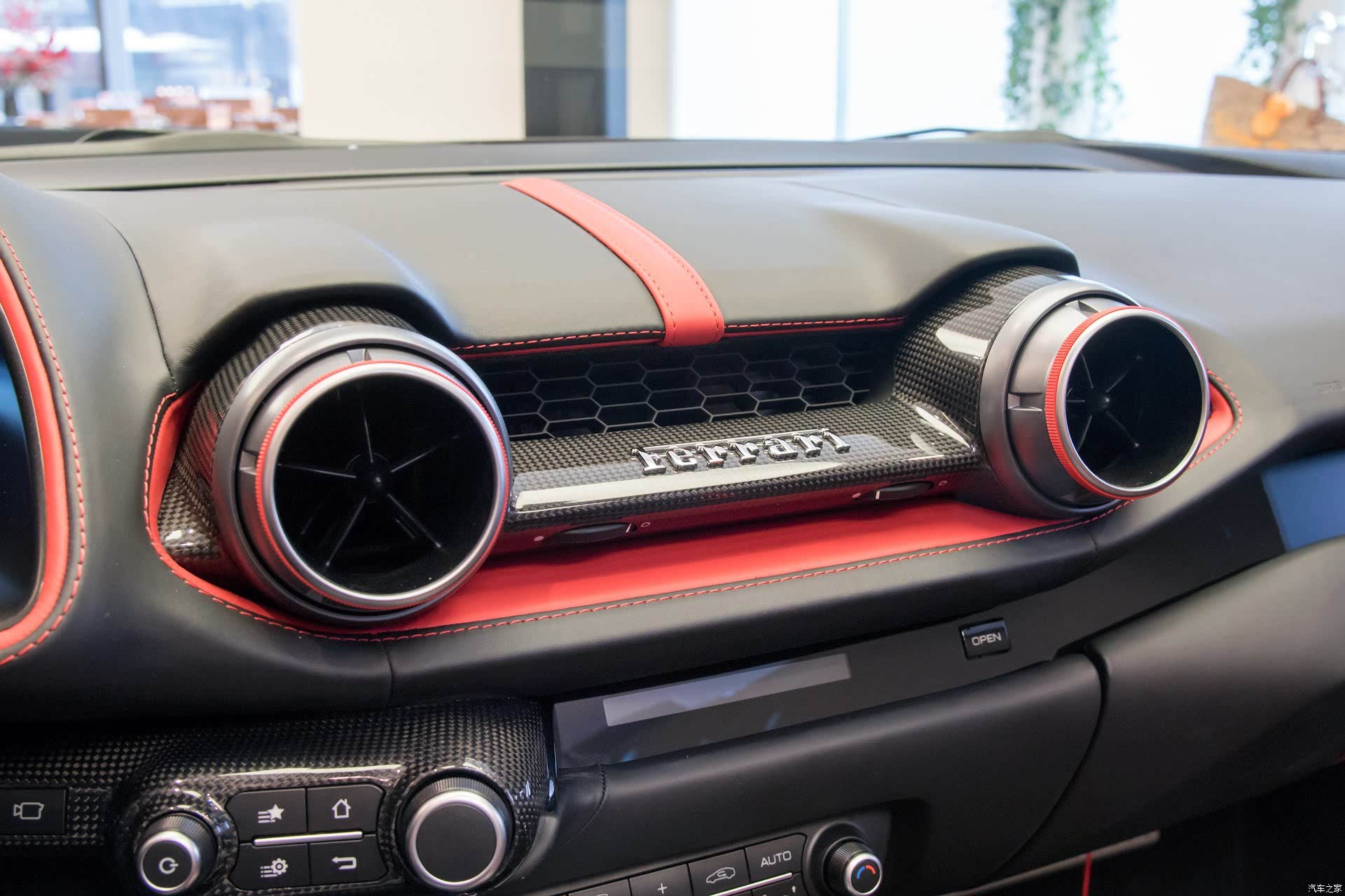 2017-2024 Ferrari 812 Superfast & GTS OE Style Dry Carbon Fiber AC Panel Trim Replacement - DarwinPRO Aerodynamics
