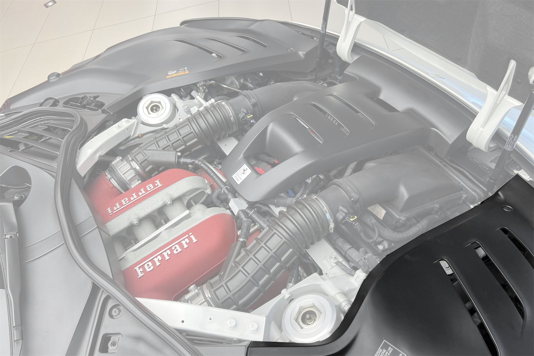 2023 - 2025 Ferrari Purosangue FUV Type F175 OEM Style Dry Carbon Fiber Inner Engine Cover (2PCS)