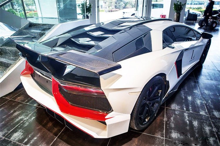 DarwinPRO 2011-2022 Lamborghini Aventador LP700 LP750 LP740 LP720 LP780 Coupe & Roadster BKSS Style Carbon Fiber Trunk Spoiler Wing - DarwinPRO Aerodynamics