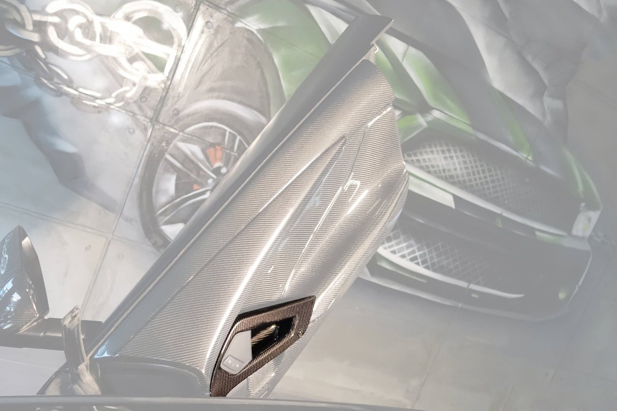 2011-2016 Lamborghini Aventador LP700 Coupe Roadster Carbon Fiber Inner Door Handle - DarwinPRO Aerodynamics