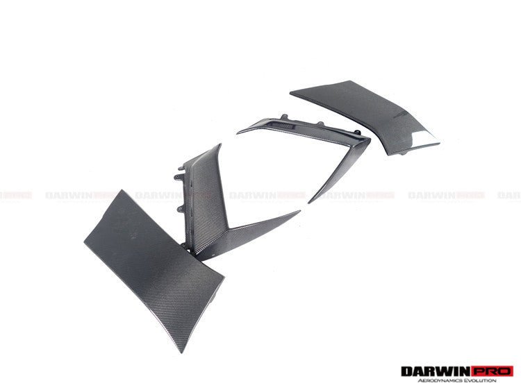 Lamborghini Aventador LP700 BKSS Style Carbon Fiber Quarter Panel Side Vent Trim Set 2011-2016