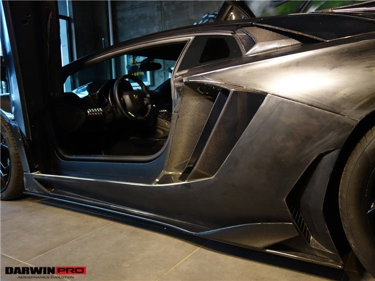 Lamborghini Aventador LP700 BKSS Style Carbon Fiber Quarter Panel Fender Air Intake Side Vents 2011-2016