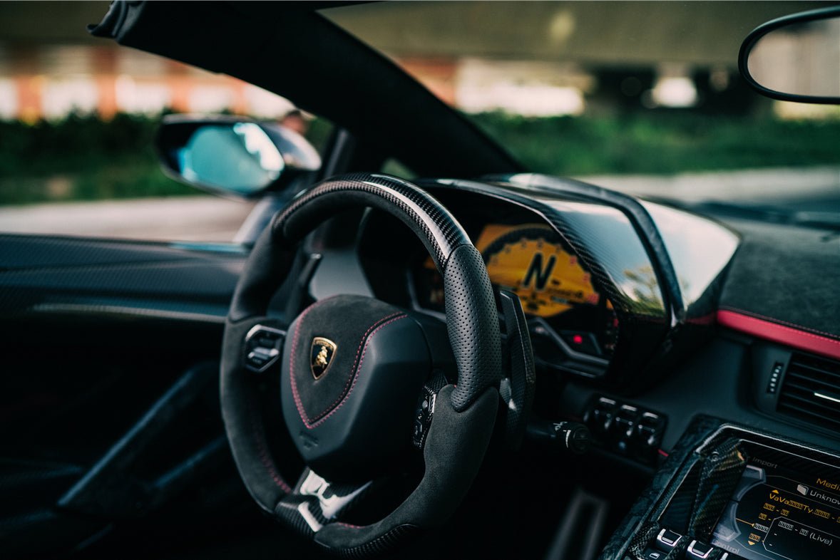 2011-2016 Lamborghini Aventador LP700 Coupe Roadster Carbon Fiber Instrument Surround Panel Cover - DarwinPRO Aerodynamics