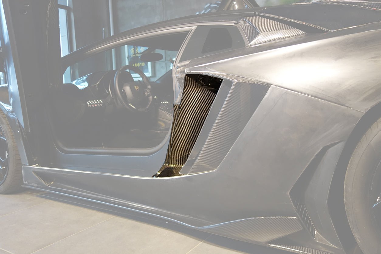 Lamborghini Aventador LP700 Coupe OEM Style Carbon Fiber Quarter Panel Fender Air Intake Side Vents 2011-2016