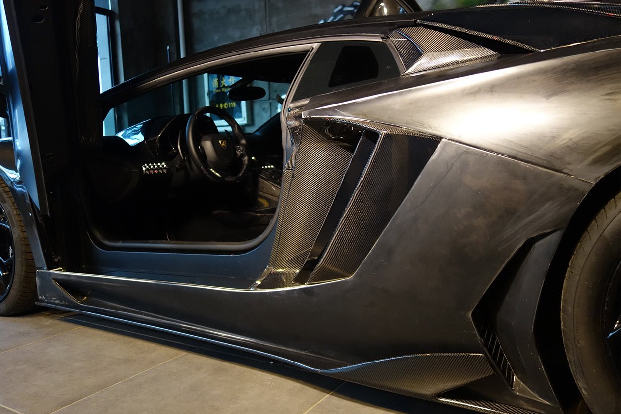 Lamborghini Aventador LP700 Coupe OEM Style Carbon Fiber Quarter Panel Fender Air Intake Side Vents 2011-2016