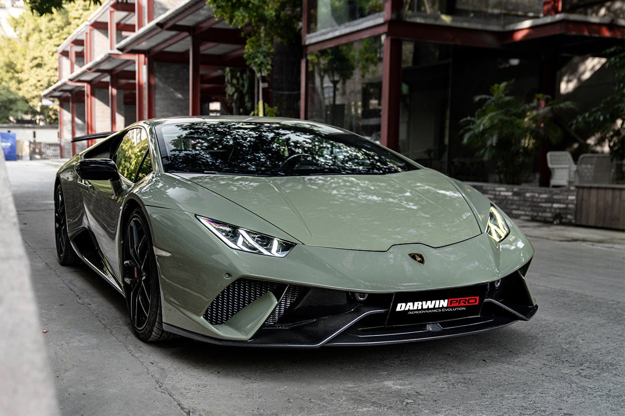 2015-2025 Lamborghini Huracan LP610 & LP580 & EVO & Tecnica Performante Style Partial Carbon Front Bumper - DarwinPRO Aerodynamics