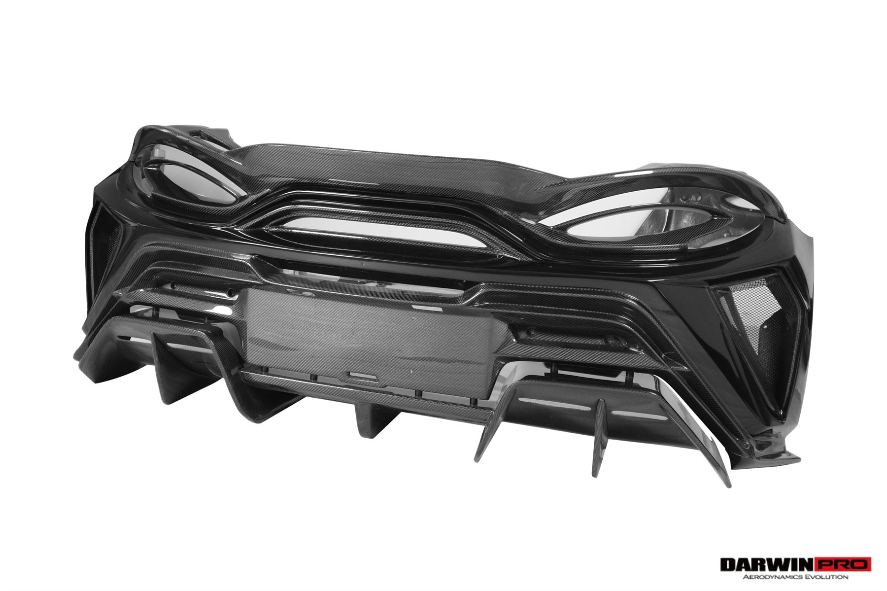2018 - 2021 McLaren 600lt BKSS Style Partial Carbon Fiber Rear Bumper