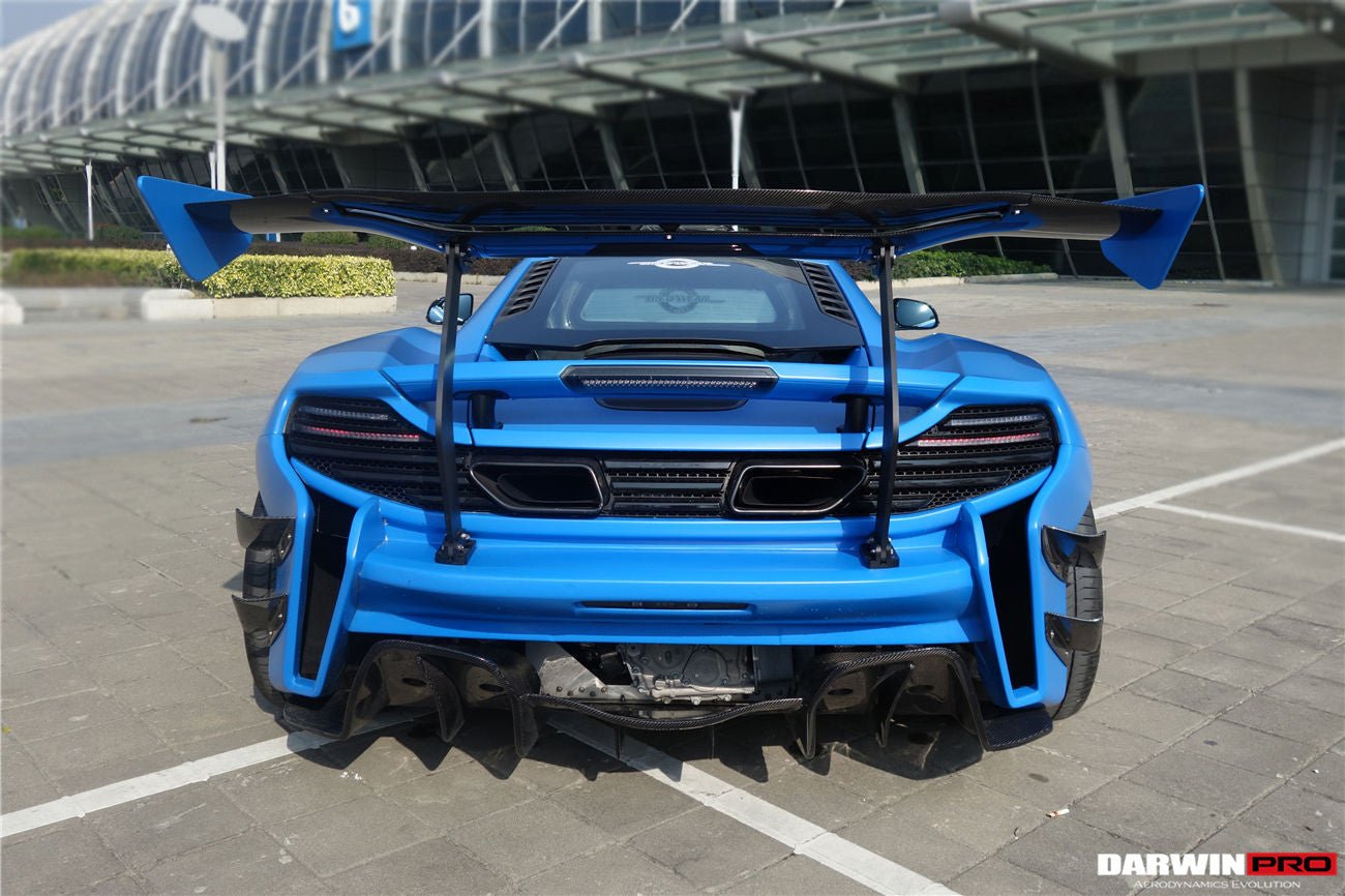 2011-2017 McLaren MP4 12C & 650S Rebel Performance Style Partial Carbon Fiber Rear Bumper - DarwinPRO Aerodynamics