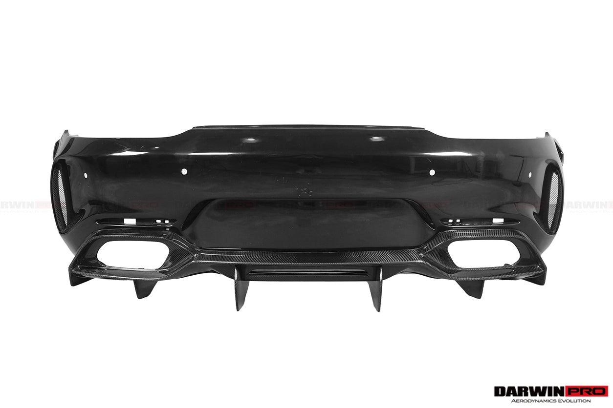 Mercedes Benz AMG GT GTS C190 IMP Performance Partial Carbon Fiber Rear Bumper Diffuser 2017-2021
