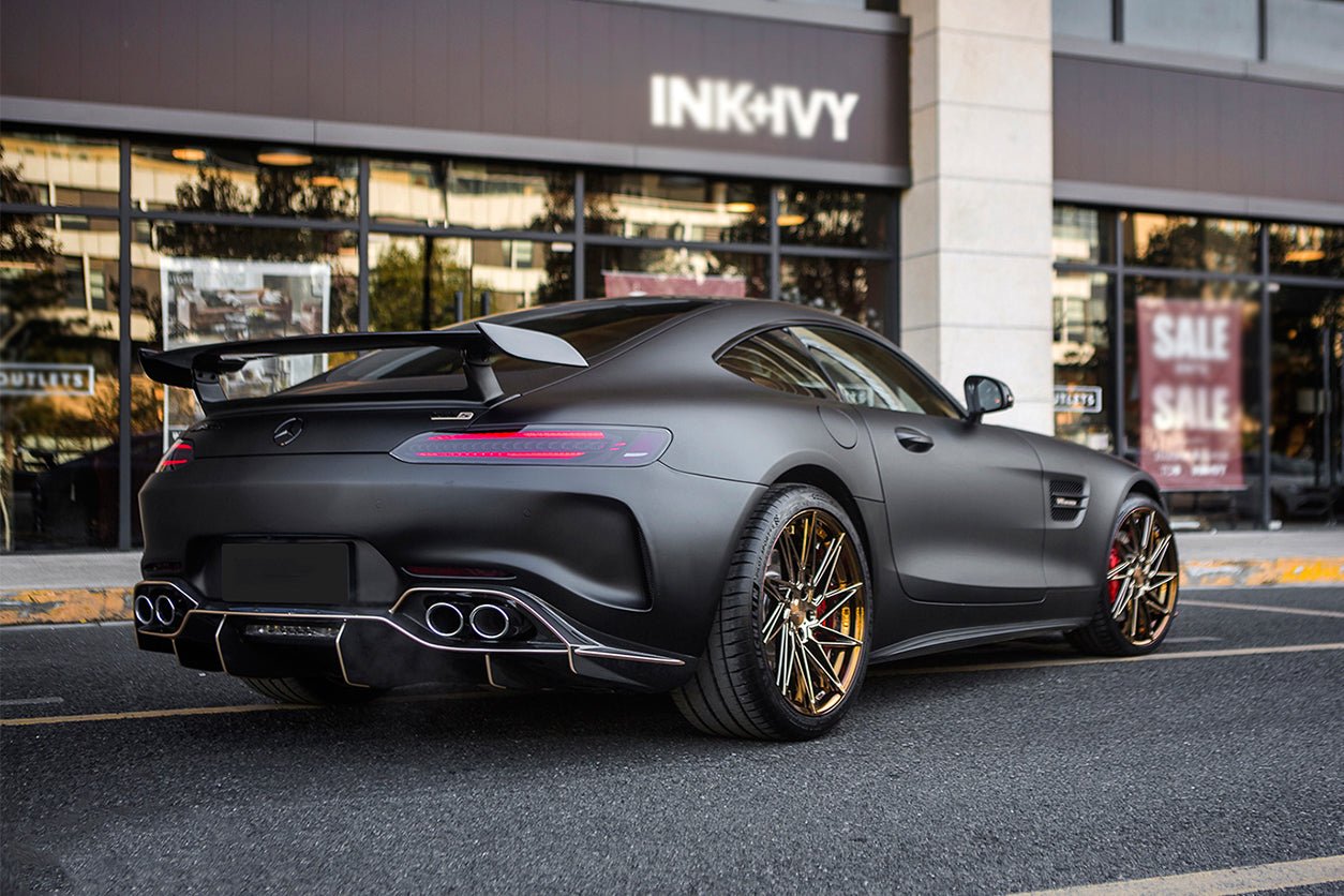 Mercedes Benz AMG GT GTS C190 IMP Performance Partial Carbon Fiber Rear Bumper Diffuser 2017-2021
